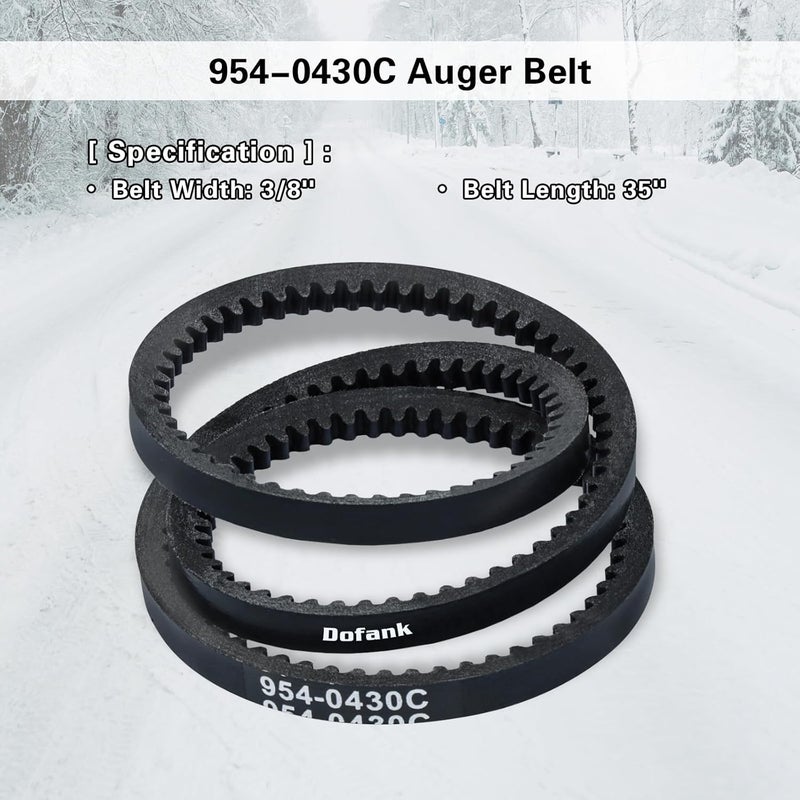 Dofank 954-0430C Auger Belt Kevlar for MTD, Craftsman, Ryobi, Yard Man Snowblower, Replaces 754-0430, 754-0430A, 754-0430B, 754-0430C, 754-0431, 954-0430, 954-0430A, 954-0430B, 954-0431 - 3/8" x 35" - Image 2